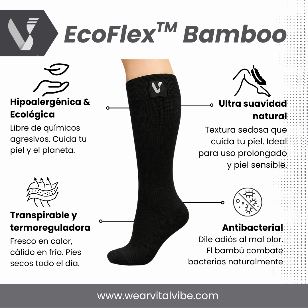 Vital Vibe™ EcoFlex Bamboo™ - Medias de Compresión (15-20mmHg)