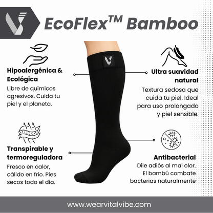 Vital Vibe™ EcoFlex Bamboo™ - Medias de Compresión (15-20mmHg)