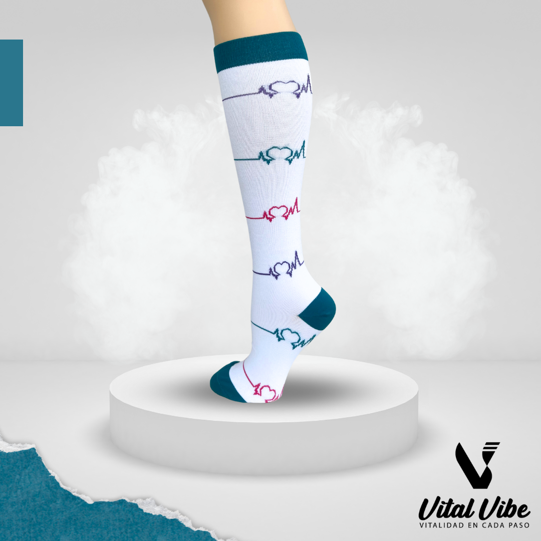 Vital Vibe™ - Medias de Compresión Premium (15-20mmHg) para Salud y Bienestar