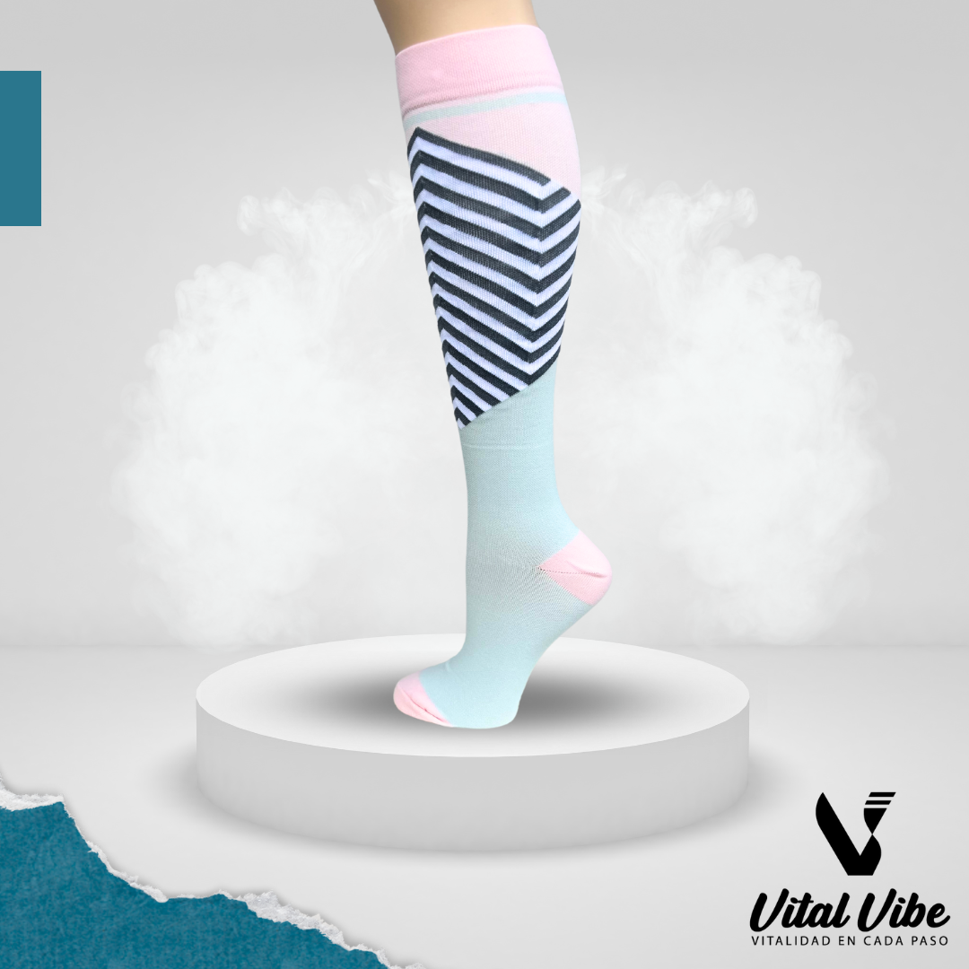 Vital Vibe™ - Medias de Compresión Premium (15-20mmHg) para Salud y Bienestar